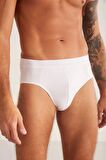 Kom Cuba Pamuklu 2 li Erkek Slip - Beyaz