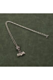 Erkek Gri Scandinavian Mjollnir Vikingler  Kolye