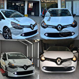Renault Clio 4 2012-2020 Uyumlu Üniversal Mercekli Angel Sis Farı Metal Su Geçirmez 76 mm Sarı Halkalı Gündüz Farı Angel Eyes 2 Adet
