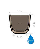 Omnipazar KRS-383 Dekoratif Plastik Mercan Kare Saksı 1.8 Litre No 3