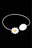 Kadın Gümüş Bileklik - Gümüş Papatya Model Kadın Bileklik
