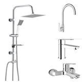 KALE MARE BANYO+LAVABO+MUTFAK BATARYASI VE TEMA RAIN QUADRO TEPE DUŞ SETİ