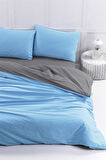 Aytunç Nefise %100 Pamuklu Çift Kişilik Turkuaz DoubleFace Nevresim Takımı 200x220 cm