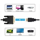  Displayport to Dvi 24+1 Çevirici Kablo - Dp to Dvi - 3 mt