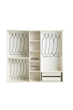 PEMA HOME Elegance %100 Mdf Membran 5 Kapaklı Dolap Gardırop