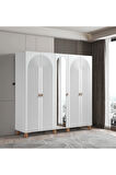 PEMA HOME Elegance %100 Mdf Membran 5 Kapaklı Dolap Gardırop