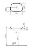 VitrA Frame 5653B483-0016 Tezgah Üstü TV Lavabo, 57 cm, Mat Siyah