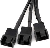 4597 Sata Power To Fan Çevirici 3 Port Y Pin PWM Çoklayıcı Splitter Fan Kablosu