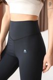 Kadın Lacivert Yüksek Bel Toparlayıcı Spor Tayt - Esnek Polyester Spandex Fitness Yoga Taytı