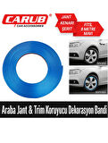 CARUB Jant Kenarı Şerit Fitil 8 Metre Mavi - Araba Jant Koruyucu Dekor Şeridi