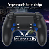 Ozmik PS4 için kablosuz kol PS4/Pro/Slim/PC ile uyumlu çift titreşimli/dokunmatik panel Android-İos 