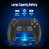 Ozmik PS4 için kablosuz kol PS4/Pro/Slim/PC ile uyumlu çift titreşimli/dokunmatik panel Android-İos 
