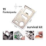 Survival Acil Durum Kit Yardım Kartı 11 Fonksiyon