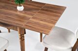 Pınar Ahşap Ayaklı Açılır Mutfak Masası 70x80