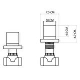 FSV-205 Ankastre Stop Valf Siyah FSV-205