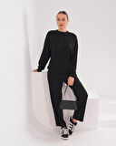 Modal Kumaş Sweatshirt Cepli Eşofman Takımı
