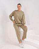 Modal Kumaş Sweatshirt Cepli Eşofman Takımı