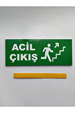 Acil Çıkış Tabelası Merdiven Sağ Yukari