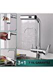MUTFAK EVİYE BATARYASI DUAL FLOW ARITMA ÇIKIŞLI DUŞ ŞELALE 4 FONKSİYONLU SPİRALLİ İTHAL 7YIL GARANTİ