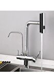 MUTFAK EVİYE BATARYASI DUAL FLOW ARITMA ÇIKIŞLI DUŞ ŞELALE 4 FONKSİYONLU SPİRALLİ İTHAL 7YIL GARANTİ