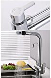 MUTFAK EVİYE BATARYASI DUAL FLOW ARITMA ÇIKIŞLI DUŞ ŞELALE 4 FONKSİYONLU SPİRALLİ İTHAL 7YIL GARANTİ