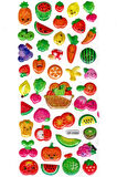 Işıltılı Sticker Kabartmalı Stiker Defter Planlayıcı Etiket (Dfh023)-18x9cm - Sebze Meyve