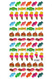 Işıltılı Sticker Kabartmalı Stiker Defter Planlayıcı Etiket (Dfh002)-18x9cm - Şeker Dondurma