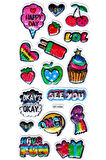 Işıltılı Sticker Kabartmalı Stiker Defter Planlayıcı Etiket (Dfh044)-18x9cm- Fun Cupcake