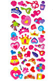 Işıltılı Sticker Kabartmalı Stiker Defter Planlayıcı Etiket (Dfh030)-18x9cm- Kilit Taç