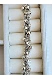 Top Zincir Model Örme Çelik Zincir Uzun Konsept Silver Renk Kolye