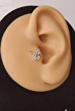 Kelebek ModelTragus Helix Piercing Ear Cuff Kıkırdak Çelik Küpe
