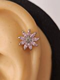 Lotus Çiçek ModelTragus Helix Piercing Ear Cuff Kıkırdak Çelik Küpe