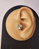 Mickey Mouse Silver  ModelTragus Helix Piercing Ear Cuff Kıkırdak Çelik Küpe