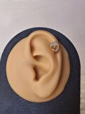 Kuru Kafa İskelet Skull ModelTragus Helix Piercing Ear Cuff Kıkırdak Çelik Küpe