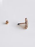 Kuru Kafa İskelet Skull ModelTragus Helix Piercing Ear Cuff Kıkırdak Çelik Küpe