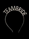 Team Bride Yazılı Metal Kristal Taşlı Taç Bekarlığa Veda Nedime Tacı