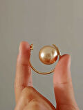 Hilal İnci Model Bronz Küpe