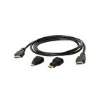1.5 m 1.4V Hdmi Kablo + Mini Micro Uç 3in1 Çevirici Dönüştürücü Adaptör Kablosu