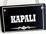  Açık Kapalı Çift Yön Kapı Tabelası Mağaza Dükkan Açık Kapalı Yazısı, Uyarısı (25x15 cm)