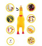 Köpekler İçin Bağıran Tavuk, Horoz, Shrilling Chicken Oyuncak - Büyük Boy (30 cm)