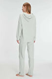 AmoraSecret AmoraSecret Pamuklu Homesuit Kapüşonlu Fermuarlı Ev Giyim Pijama Takımı