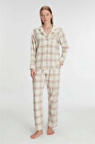 AmoraSecret AmoraSecret Pamuklu Uzun Kol Gömlek Pantolon Pijama Takımı
