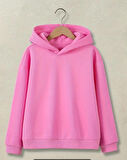 Üç İp Kapüşonlu Düz Unısex Sweatshirt
