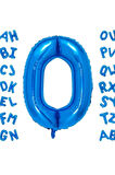 Mavi Harf Folyo Balon 16 Inç 36 Cm