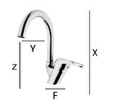 Lavabo Bataryası 360 Derece Oynar Başlıklı Banyo Bataryası 5 YIL Garantili Lavabo Musluğu