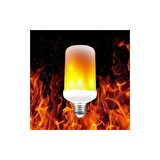 Alev Led Ampul, E27 Duy'lu Ateş Efektli Led Alevli Lamba