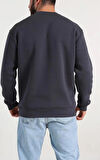 Üç İp Şardonlu Bisiklet Yaka Erkek Sweatshirt