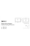 KAREN BANYO SKY 60 CM, DOLAP UYUMLU SERAMİK LAVABO 