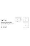 KAREN BANYO SKY 50 CM, DOLAP UYUMLU SERAMİK LAVABO 