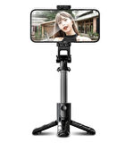 Mini Selfie Çubuğu Tripod Telefon Standı Kablosuz Bluetooth Kumanda Dayanıklı Tripod ve Monopod
